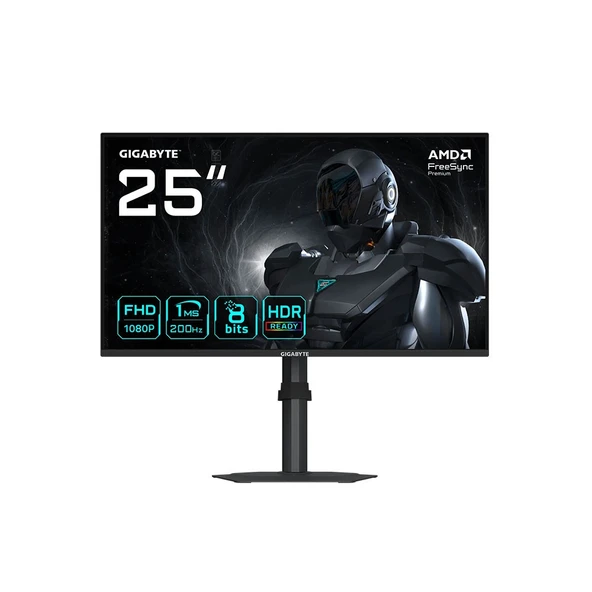 GIGABYTE 24.5" G25F2 200Hz 1ms SS IPS Full HD FreeSync HDR Pivot Flat Gaming Monitör - Resim 7