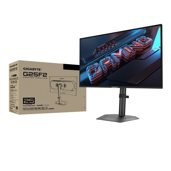 GIGABYTE 24.5" G25F2 200Hz 1ms SS IPS Full HD FreeSync HDR Pivot Flat Gaming Monitör