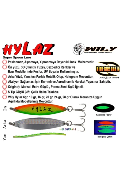 Hylaz Turna Kaşık 28 Gr 95 Mm - Hologramlı  04 - 3