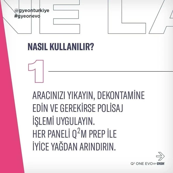 GYEON Q² One EVO Light Box Seramik Kaplama - 100ml - 9H Oto Boya Koruma-Su İtici - 7