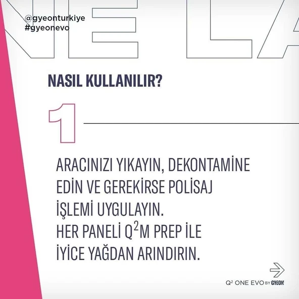 GYEON Q² One EVO Light Box Seramik Kaplama - 50 ml - 9H Oto Boya Koruma-Su İtici - 8