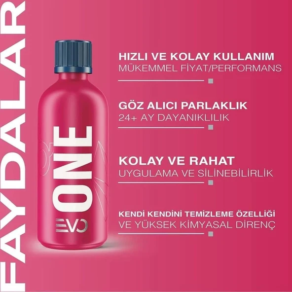 GYEON Q² One EVO Light Box Seramik Kaplama - 50 ml - 9H Oto Boya Koruma-Su İtici - 4