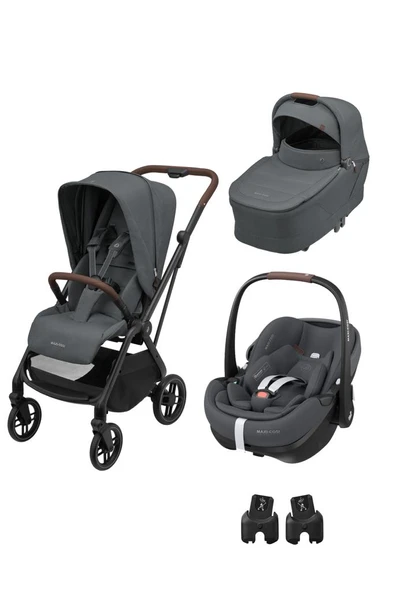 Maxi-Cosi Leona2 3 ü 1 Arada Seyahat Sistem Bebek Arabası Twillic Graphite - 1
