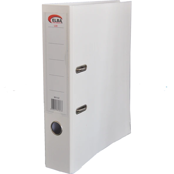 Elba Klasör Plastik Lüx Geniş Beyaz (25 adet)