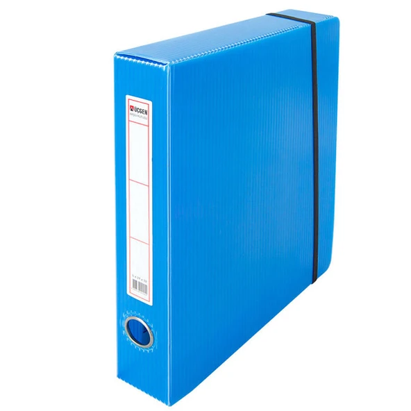 Üçgen Proje Kutusu ( 50 adet) Plastik Lastikli Dar 24x32x5 Mavi