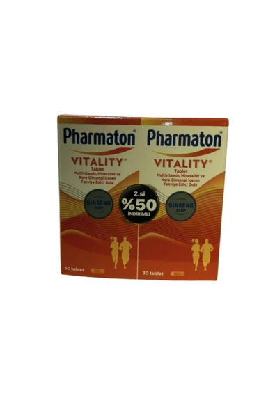 Pharmaton Vitality 30+30  Tab Avantajlı Paket %70 indirimli