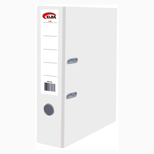 Elba Klasör Plastik Lüx Geniş Beyaz (25 adet) - 2
