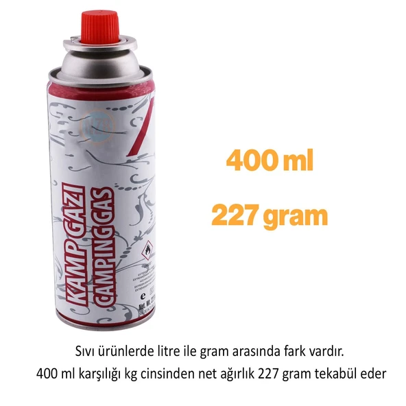 Kamp Gazı Yedek Kartuşu Çakmaklı Pürmüz 227 Gram Piknik Kamp Mangal Mutfak Ateş Tutuşturucu 5'li Set - 5
