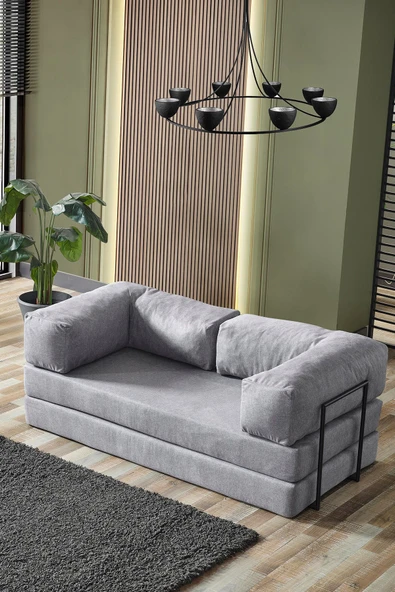 Evdemo Line Aktivite Koltuğu Çok Amaçlı Koltuk Yatak Gri