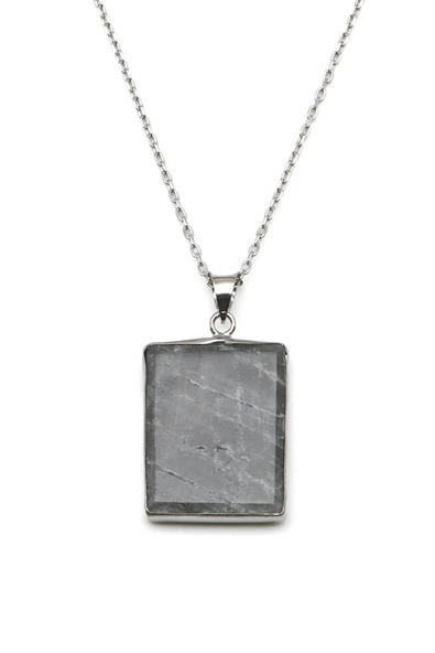 Labradorit Doğal Taş 925 Ayar Gümüş Kolye ürün görseli