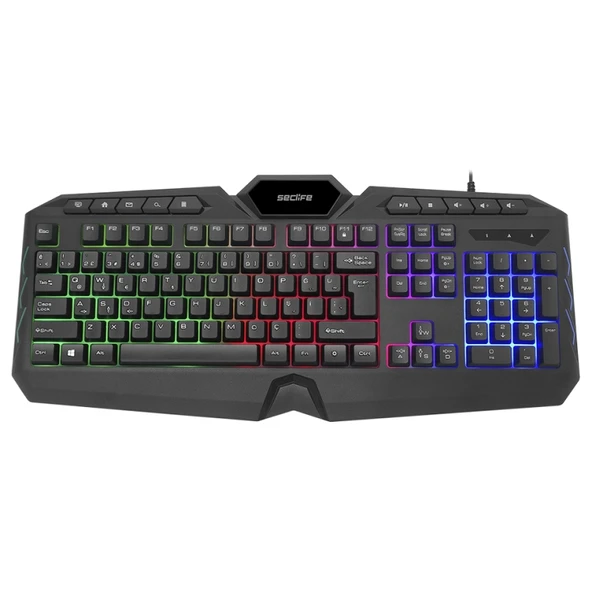 Seclife Klavye Set Slk-4844B Usb Işıklı Mm Gaming 8000Dpı Programlanabilir Mouse - 2