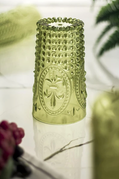 Akrilik Koyu Yeşil 6'lı Uzun Bardak & Su Meşrubat Bardağı 750 ml ( Büyük Boy & Cam Değildir ) - Resim 3