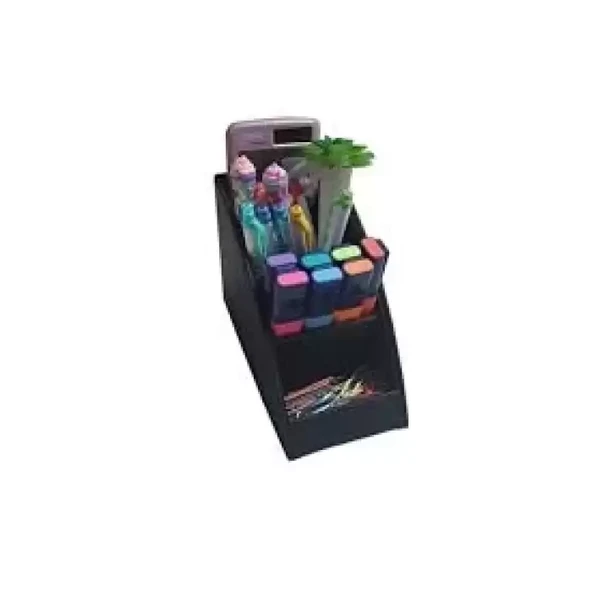 Inn Design Organizer Kalemlik Beyoğlu Serisi Deri İzmir Siyah 11x20x9.5 Cm DD-1282
