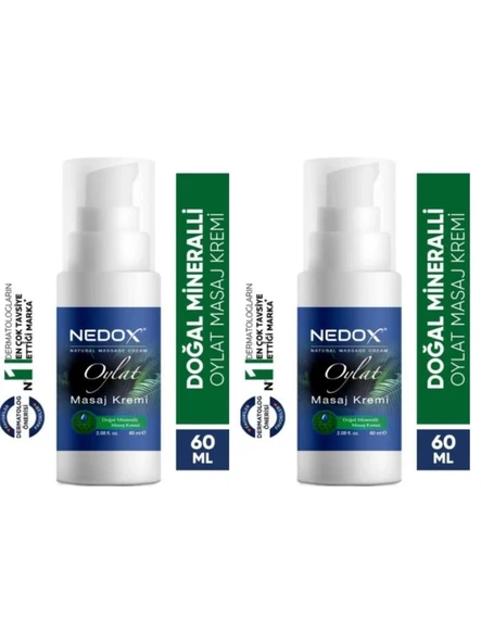 NEDOX 2 Adet Doğal Mineralli Ağrı Kesici Oylat Masaj Kremi 60 Ml - 1