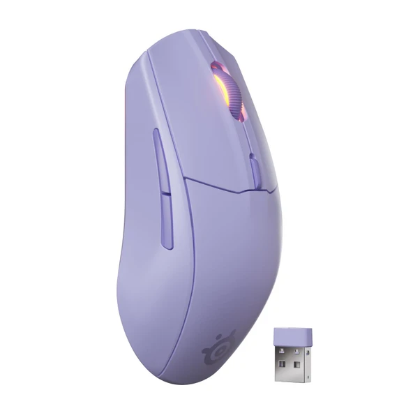 SteelSeries Rival 3 Wireless Gen 2 Gaming Mouse - 2.4GHz ve Bluetooth Bağlantı - Lila - 1