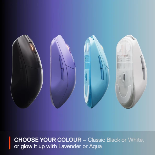 SteelSeries Rival 3 Wireless Gen 2 Gaming Mouse - 2.4GHz ve Bluetooth Bağlantı - Lila - 7