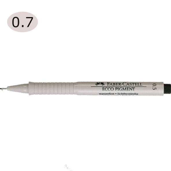Faber-Castell Çizim Kalemi Ecco Pigment 0.7 MM Siyah(10 adet) - 2