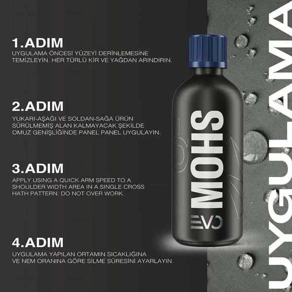 GYEON Q² Mohs EVO Light Box Seramik Kaplama - 50 ml - 9H Oto Boya Koruma-Su İtici - 4