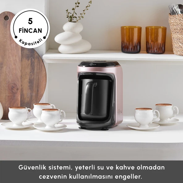 Karaca Hatır Hüps Aroma Sütlü Türk Kahve Makinesi Rosegold - 3