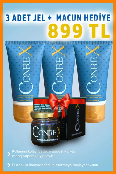3 Adet Macun Hediyeli Erkeklere Özel Boyutlandırıcı Ve Nemlendiricili Mucize Jel 50 ml
