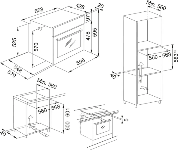 116.0605.987-Franke Smart FSM 82 H XS Siyah/Inox Ankastre Fırın - 3