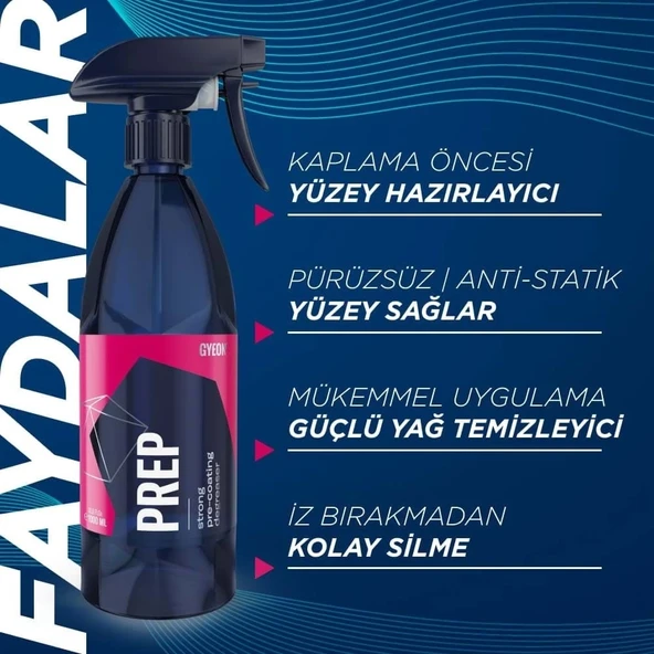 GYEON Q²M Prep Seramik P*P*F Folyo Kaplama Öncesi Yüzey Hazırlayıcı ve Temizleyici - 1000 ml - 2