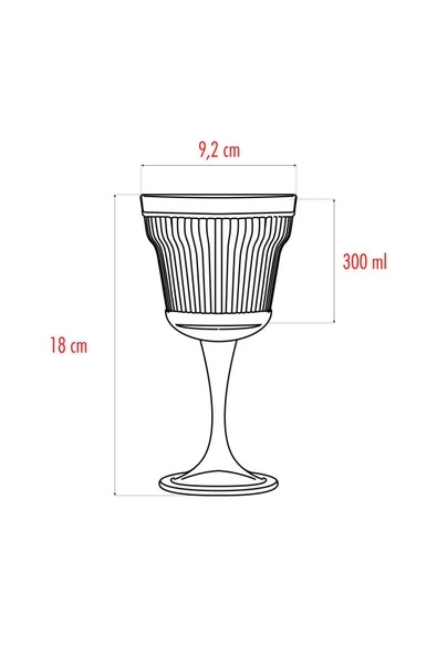 Akrilik Aqamarin 6'lı Kadeh & Su Meşrubat Kahve Yanı Bardağı 300 ml ( Cam Değildir ) - 11