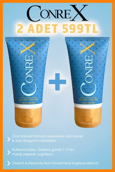 2 Adet Erkeklere Özel Boyutlandırıcı Ve Nemlendiricili Mucize Jel 50 ml