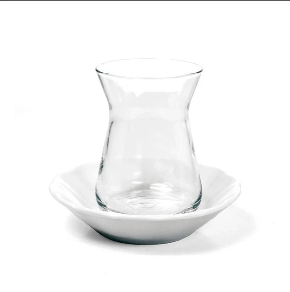 Güral Porselen Acem 6'lı Çay Tabağı Seti - 3