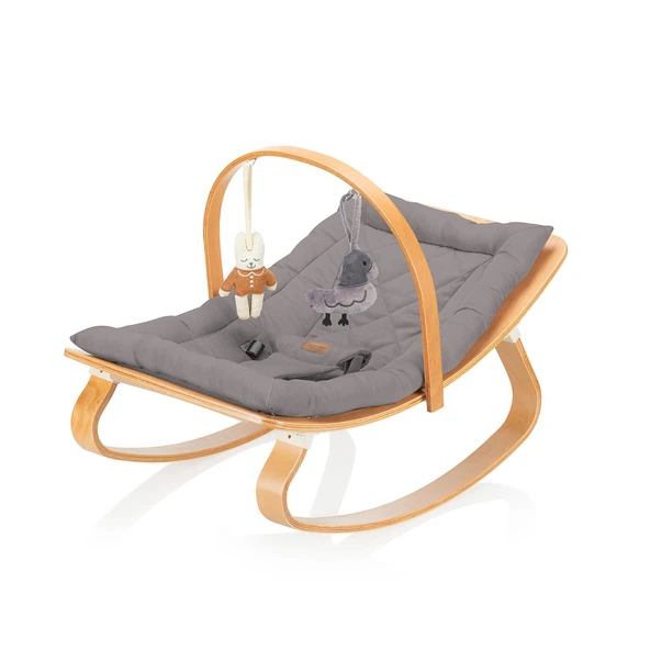 Wellgro Natura Ahşap Sallanan Ana Kucağı, Gri ürün görseli 1