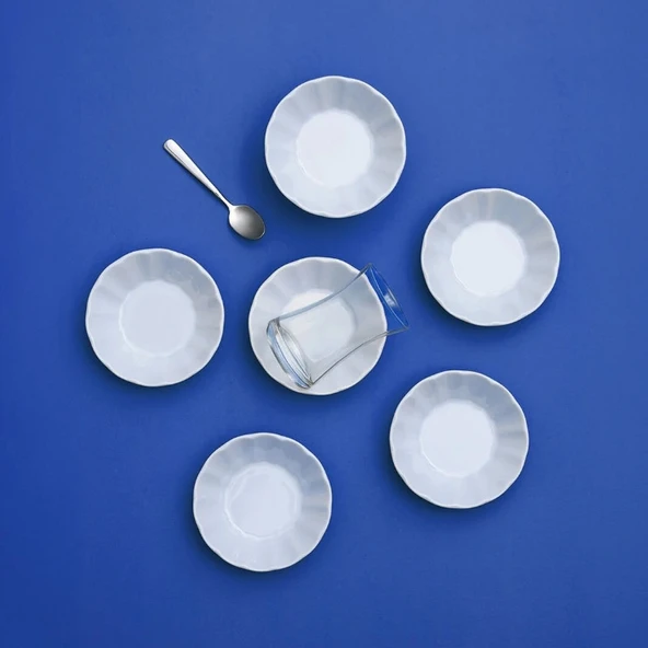 Güral Porselen Acem 6'lı Çay Tabağı Seti - 2