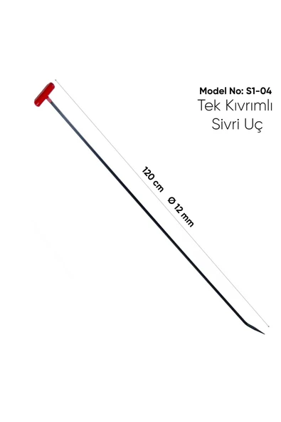 Safi Grup 120 Cm 12 Mm Çap Tek Kıvrımlı Yassı Uç Boyasız Göçük Düzeltme Çubuğu, Pdr Çubuk - 4