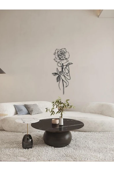 Ahm Çiçek lazer kesim metal  tablo - Resim 2