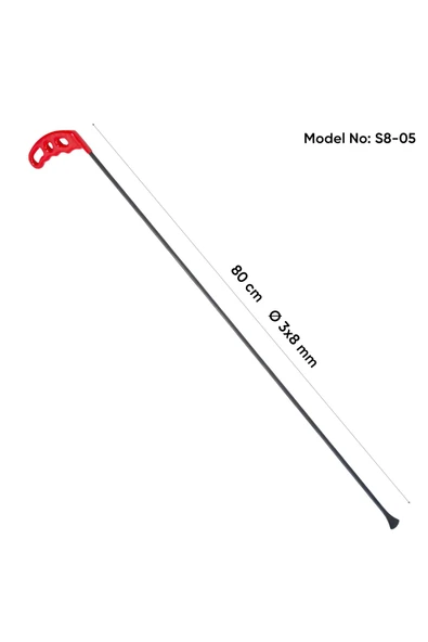 safi 80 cm 3X8 mm Çap Plaka Çubuk Büyük Ağız Çubuk - S8-05 - 2