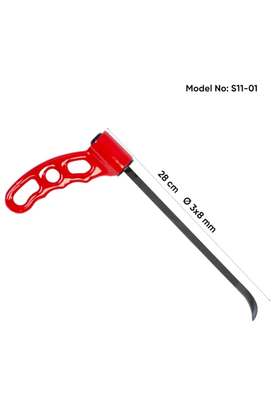 safi 28 cm 3.8 mm Çap Tek Taraflı Balina Sustalı Çubuk, Boyasız Göçük Düzeltme Çubuğu, PDR Çubuk - S11-01