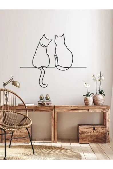 Ahm Kedi Metal Tablo