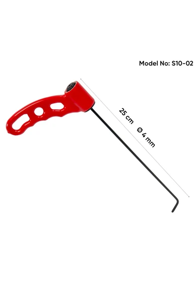 safi 25 cm 4 mm Çap Sustalı Sağ Sol Yassı Çubuk - S10-02 - 1