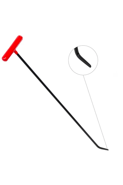 safi 70 cm 10 mm Çap Tek Kıvrımlı Yassı Uçlu Boyasız Göçük Düzeltme Çubuğu - S3-06, PDR Çubuk - 4
