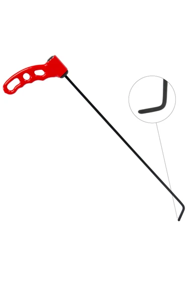 safi 41 cm 6 mm Çap Sustalı Sağ Sol Yassı Çubuk, Boyasız Göçük Düzeltme Çubuğu, PDR Çubuk - S10-04 - 2