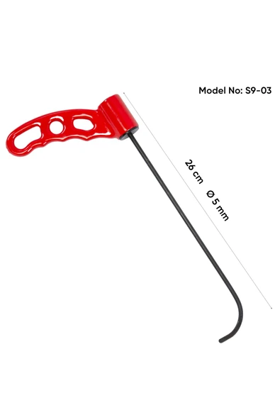 safi 26 cm 5 mm Çap Sustalı Arka Çamurluk Kapalı Çubuk Boyasız Göçük Düzeltme Çubuğu - S9-03