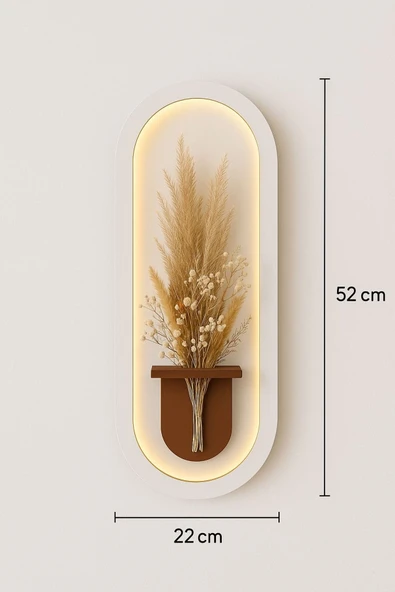 AhmDesignn Dekoratif LED aydinlatmali oval Duvar panosu - Resim 2