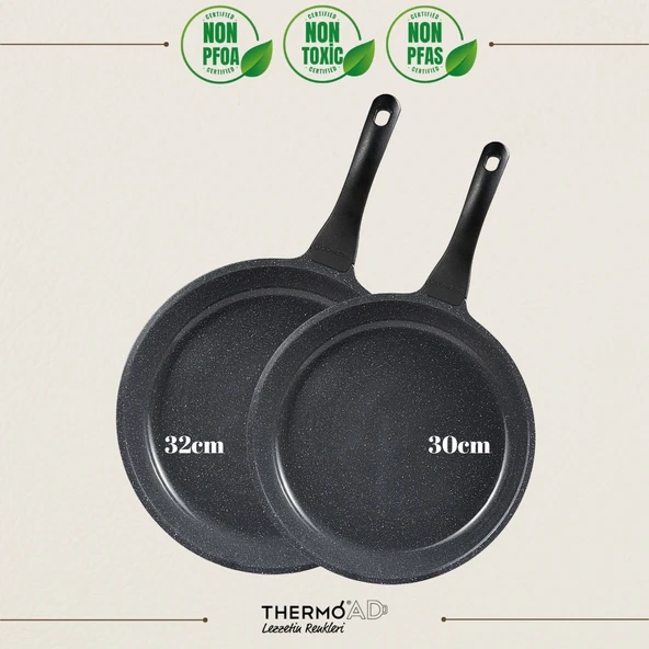 ThermoAD | Maxi Tava Set | 30 cm - 32 cm | Graneu Serisi | Gri