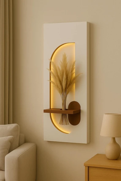 AhmDesignn Dekoratif LED Aydınlatmalı Duvar Panosu