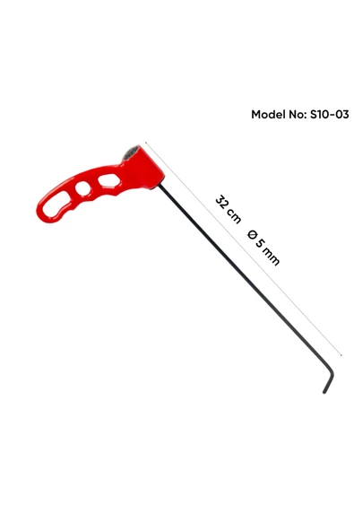 safi 32 cm 5 mm Çap Sustalı Sağ Sol Yassı Boyasız Göçük Düzeltme Çubuğu, PDR Çubuk - S10-03