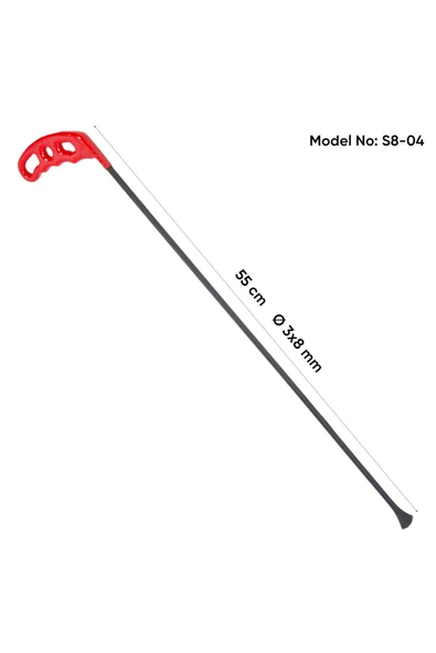safi 55 cm 3X8 mm Çap Plaka Çubuk Büyük Ağız Çubuk - S8-04