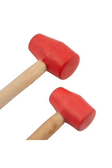safi 31 cm Tahta Saplı Kauçuk Başlıklı Büyük Boy Tokmak, Boyasız Göçük Düzeltme Tokmağı, PDR Tokmak - 2