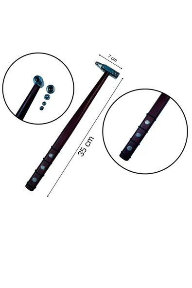 safi 35 cm Brezilya Tipi Boyasız Göçük Düzeltme Çekici, PDR Çekiç, Brezil Çekiç - SC-13 - 1