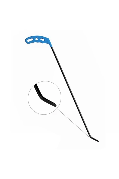 Safi Grup 58 cm 8 mm Çap Sağlı Sollu Tek Kıvrımlı Sol Boyasız Göçük Düzeltme Çubuğu, PDR Çubuk - S6-10 - 3