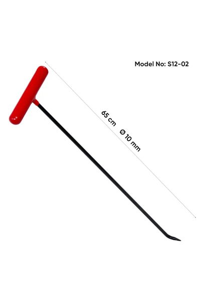 Safi Grup 65 cm 10 mm Çap Özel Yapım Yassı Uçlu Çift Kıvrımlı Çubuk - S12-02