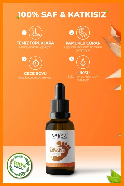 Ayak Ve Topuk Çatlağı Bakım Kokusuz Yağı 30 ml